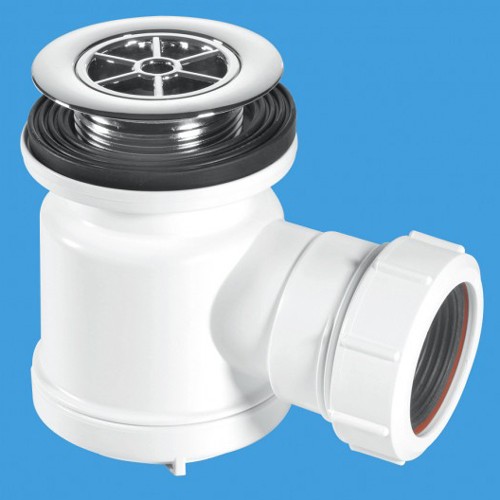 1 1/2" x 19mm Water Seal Shower Trap, 70mm Flange. McAlpine Shower
