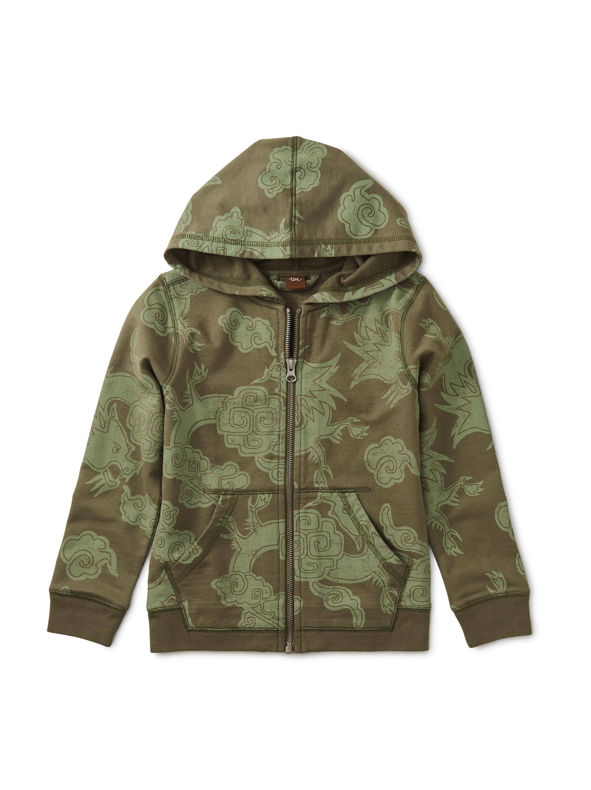 Printed Zip Hoodie Tea Collection