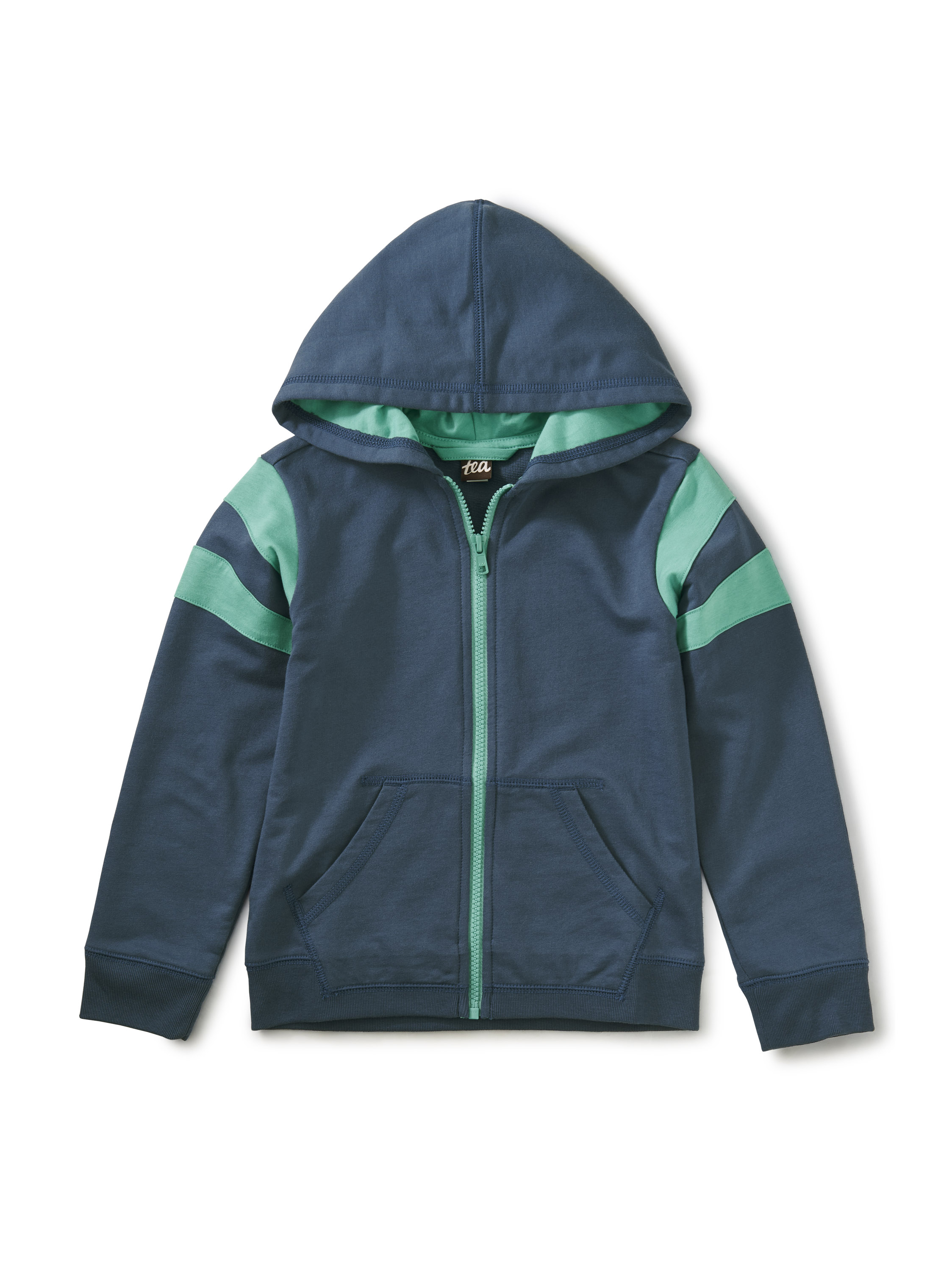 Sporty Stripe Zip Hoodie Tea Collection