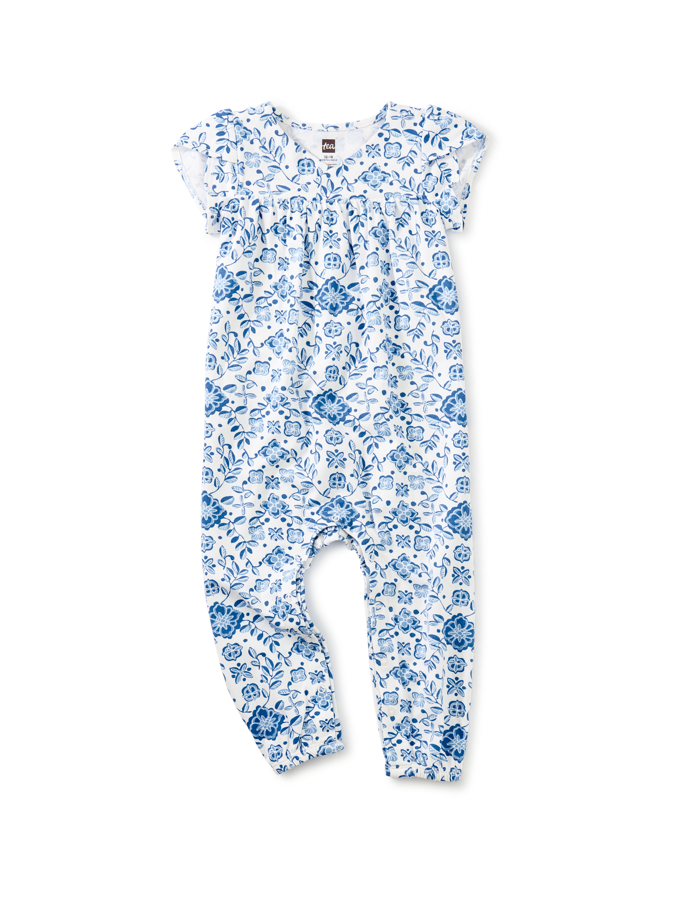 Tulip Sleeve Wrap Baby Romper Tea Collection