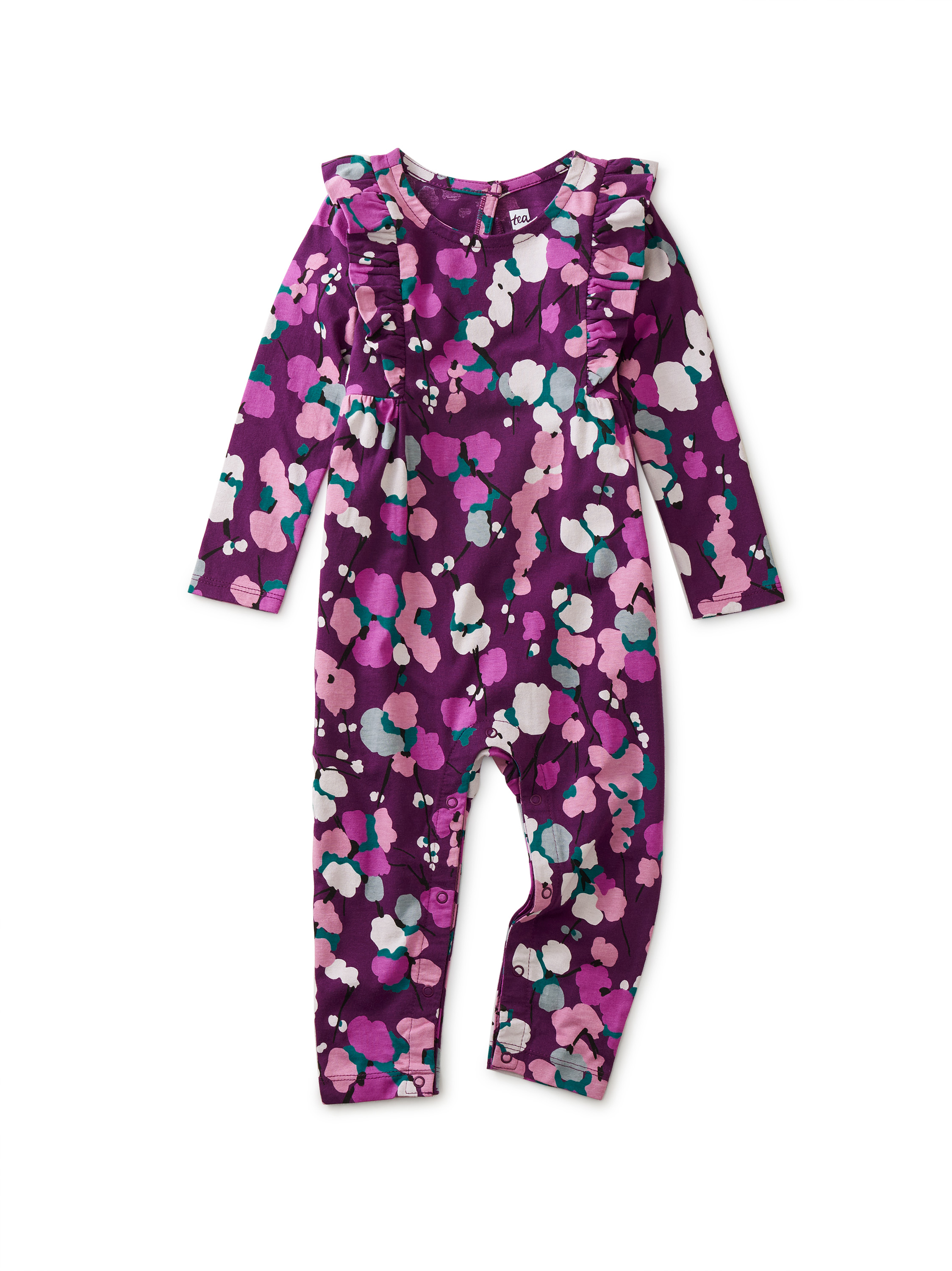 Ruffle Sleeve Baby Romper Tea Collection