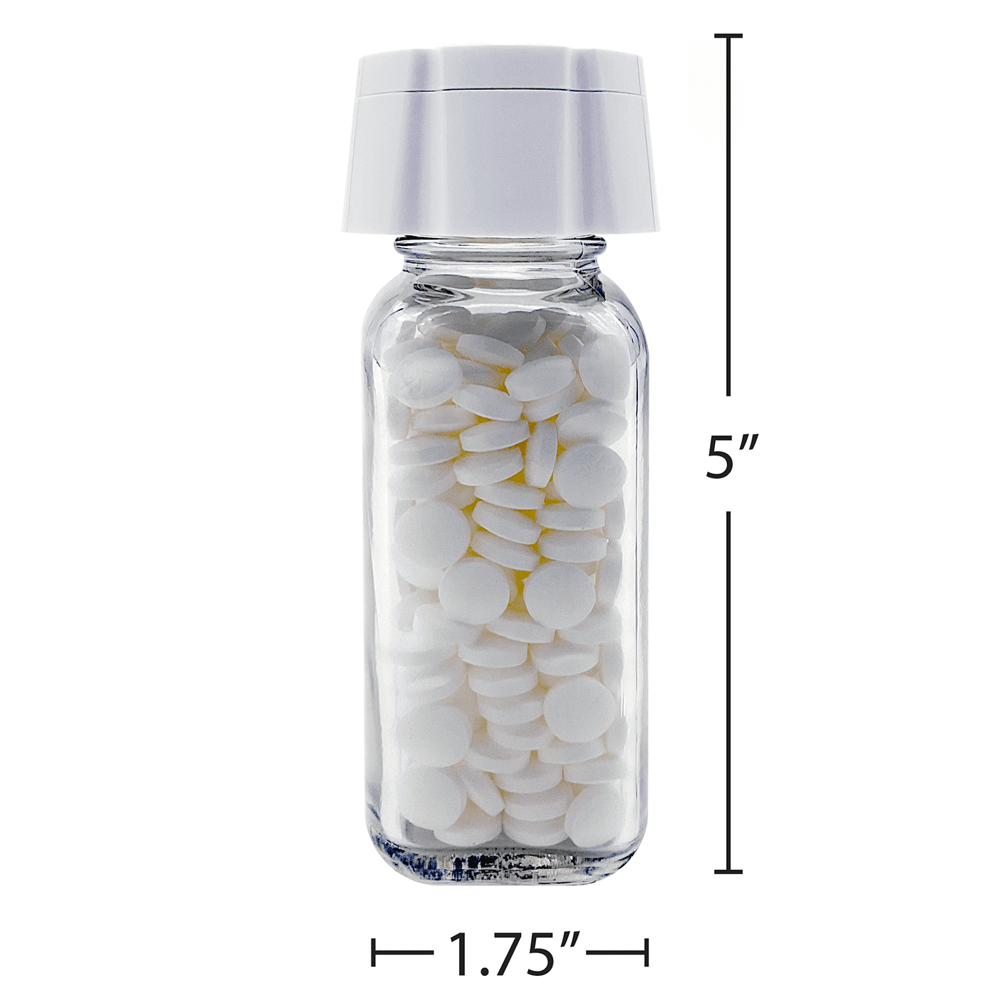 TimeCap & Glass Pill Bottle Last Opened Time Stamp with Reminder