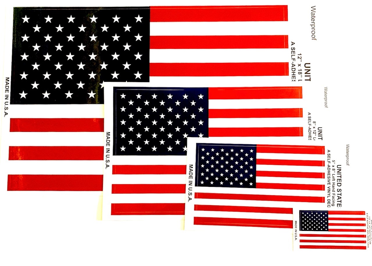 American Flag Decals Made in USA