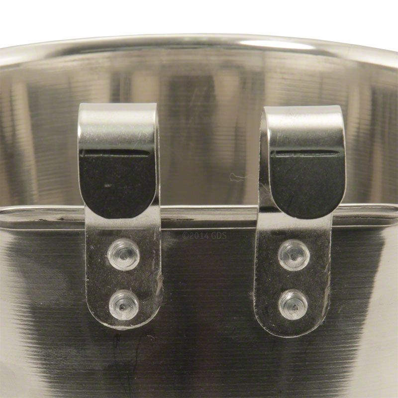 Flat Sided Water Bucket with Riveted Hooks 4 Quart Gun Dog Supply