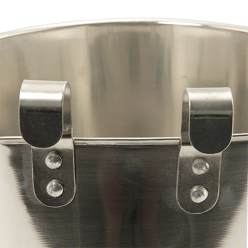 Flat Sided Water Bucket with Riveted Hooks 6 Quart Gun Dog Supply