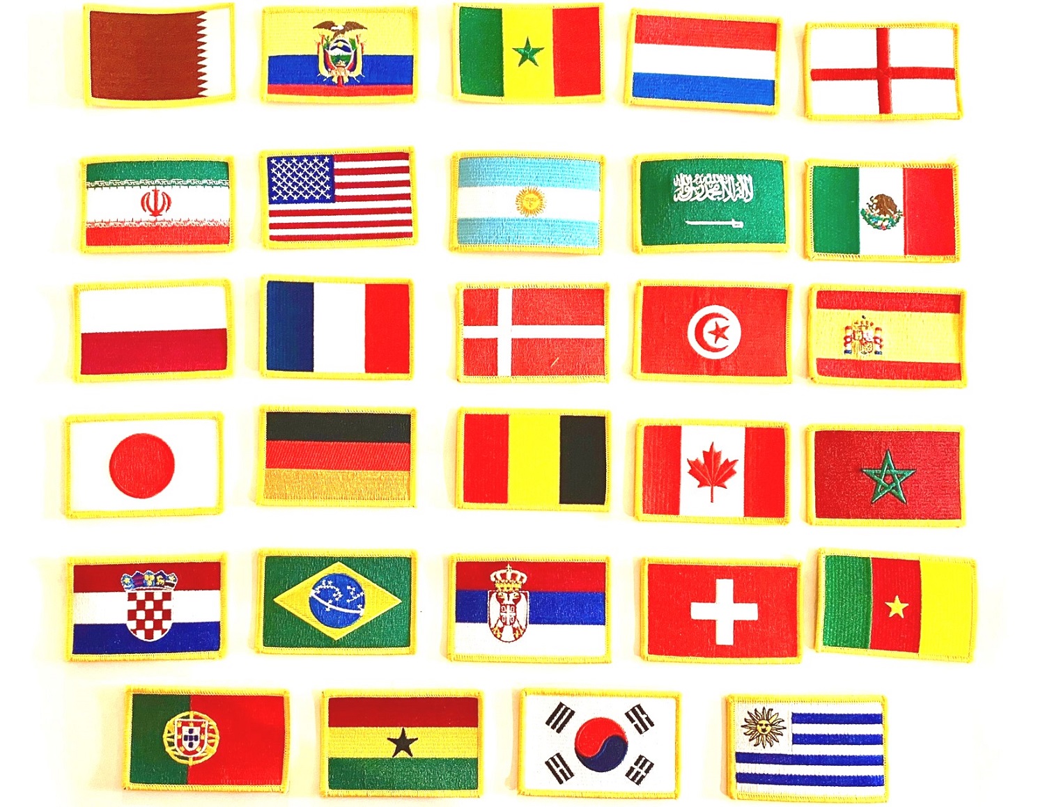 2023 World Cup Embroidered Patch Set 2023 World Cup Flag Sets