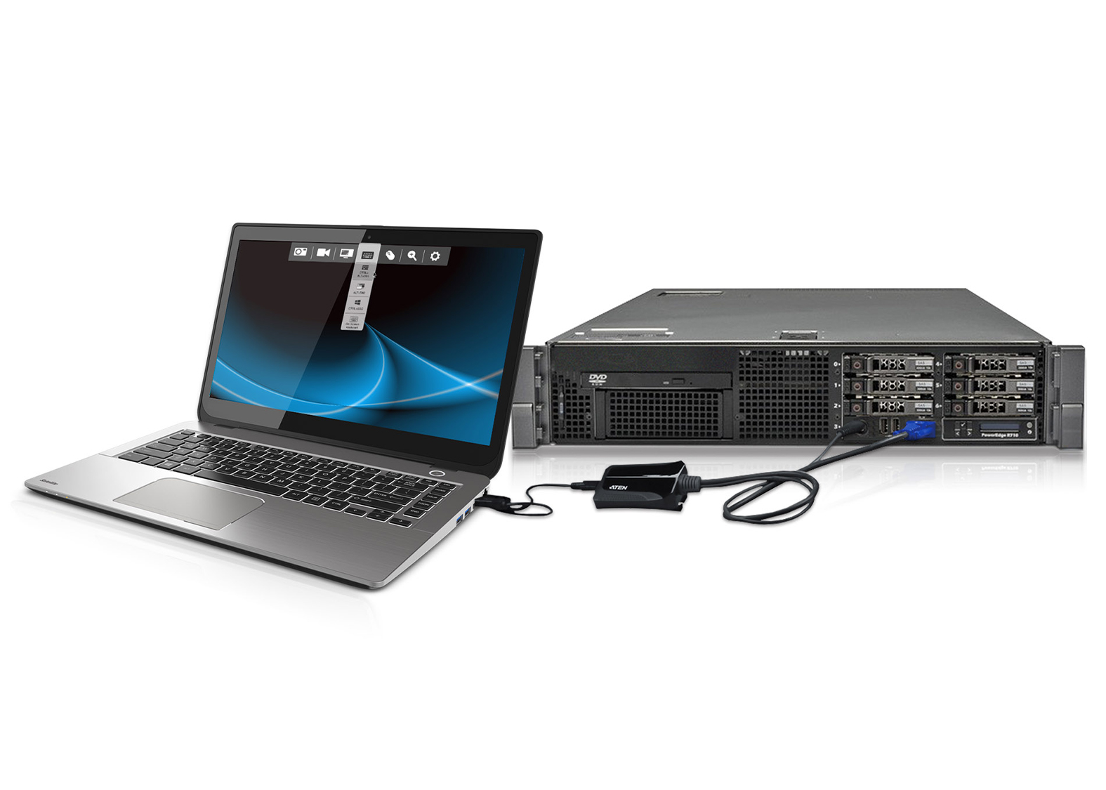 CV211 Laptop USB KVM Console Crash Cart Adapter