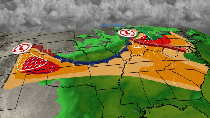 Rain, Hail Overnight Severe Threat For Plains and Ohio Valley Videos