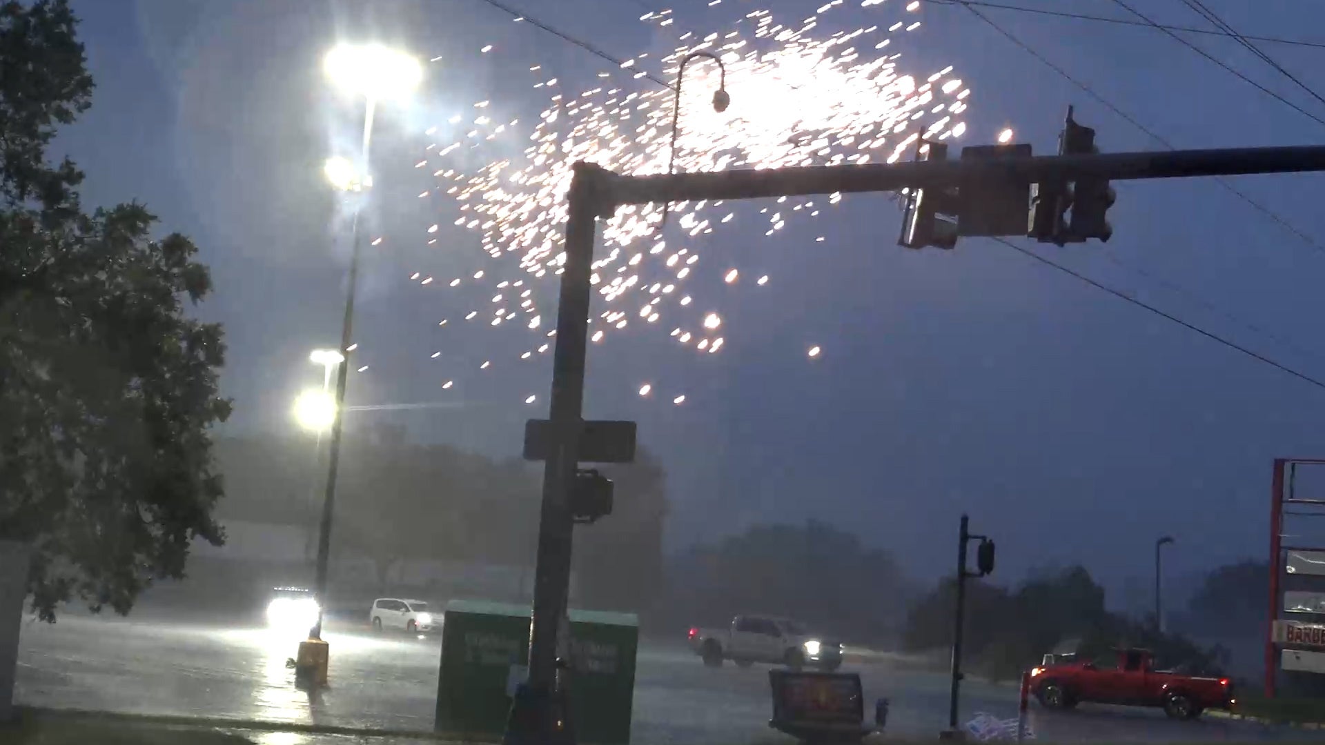 Power Lines Flash And Explode As Idalia Arrives Videos from The