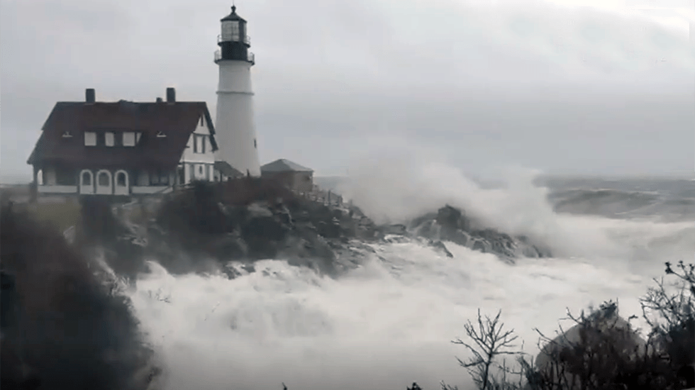 Historic Maine Lighthouse Smashed Videos from The Weather Channel