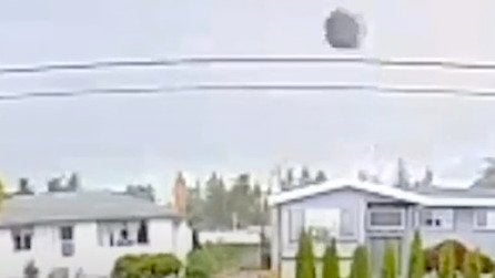 Tornado Launches Trampoline into Air in Vancouver Island, Canada