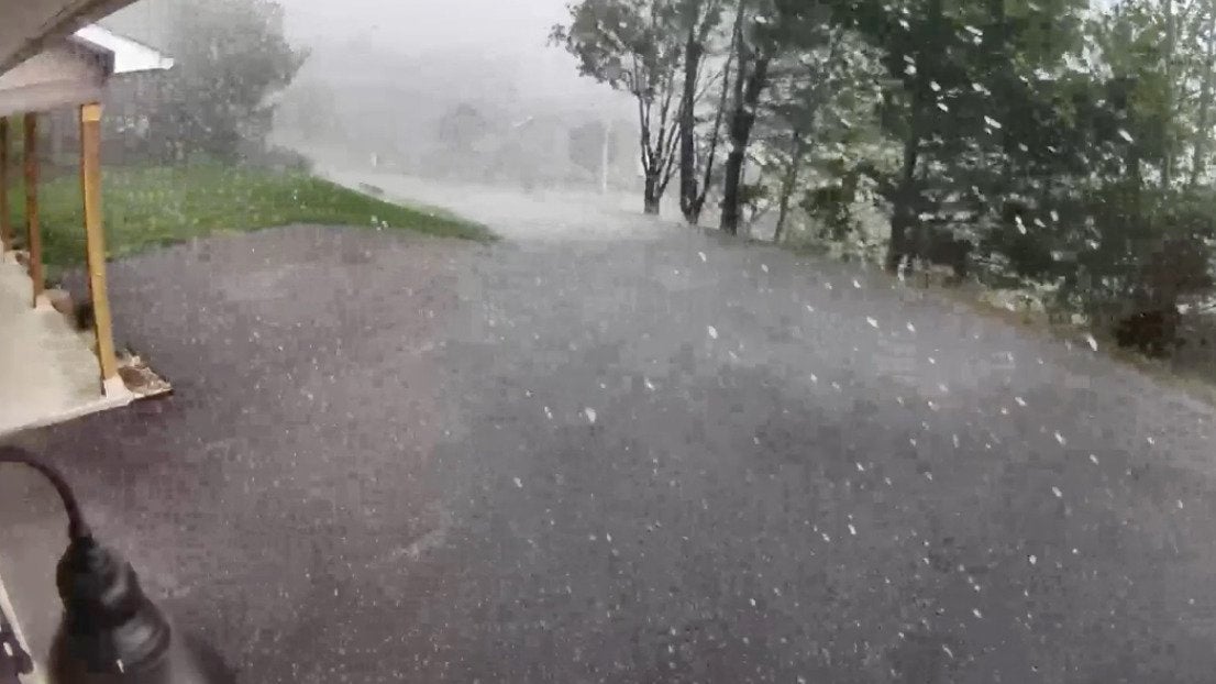 Microburst in North Carolina Captured on a Doorbell Camera Videos