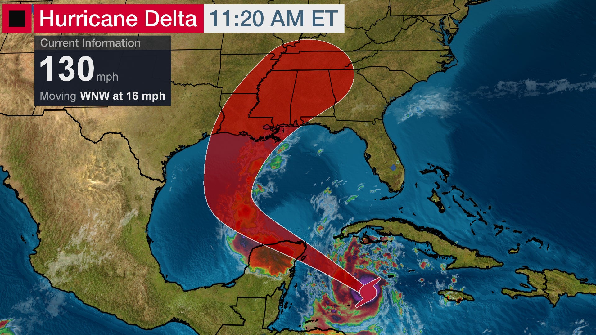 Delta Now a Category 4 Major Hurricane as Rapid Intensification