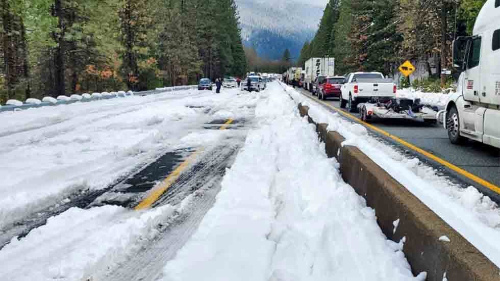 Intense Winter Storm Shuts Down Major Travel Routes in California The