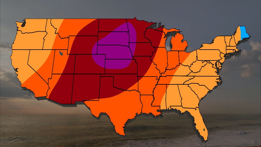 June 2020 Temperature Outlook Central U.S. Will Feel the Heat The