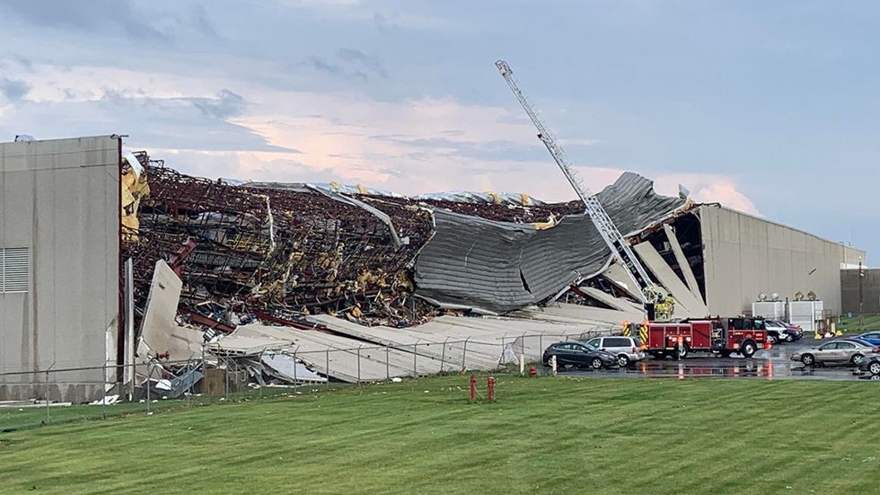 Tornado Flattens Ohio Warehouse The Weather Channel