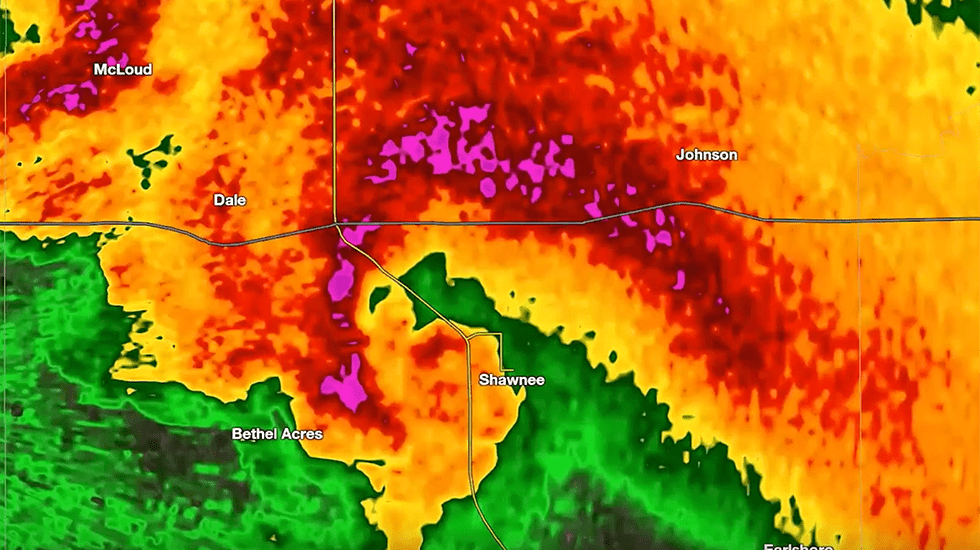 Two Areas Of Rotation In Oklahoma Severe Storm Videos from The