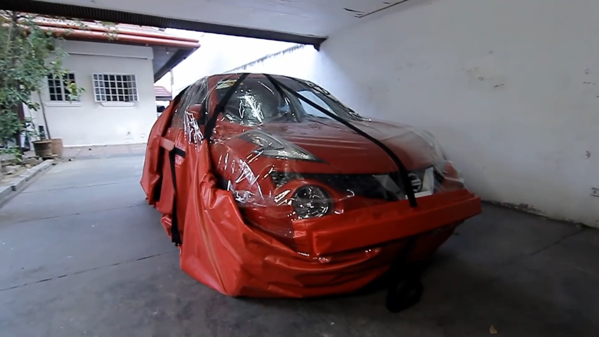 SuperSized Plastic Bag Keeps Cars From Flooding The Weather Channel