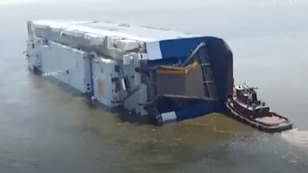 Capsized Cargo Ship Prompts Rescue Mission, Swimming Advisory Near GA