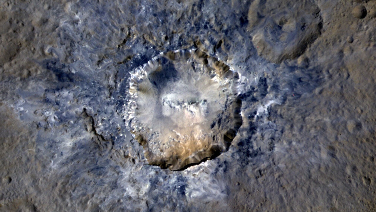 Glowing Crater on Ceres Looks Like a Stop Sign The Weather Channel