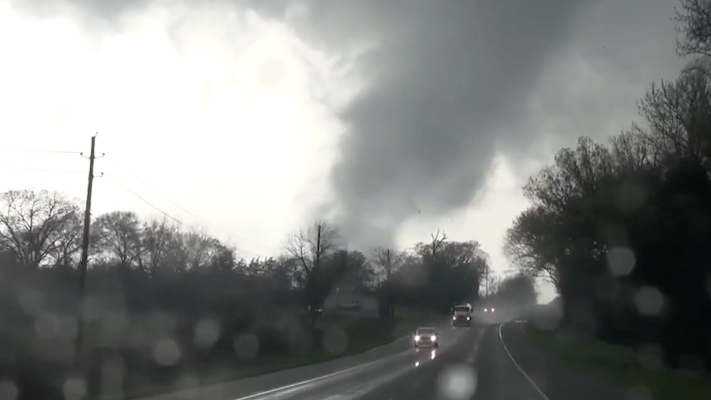 Watch Damaging Tornado Cross Road Videos from The Weather Channel