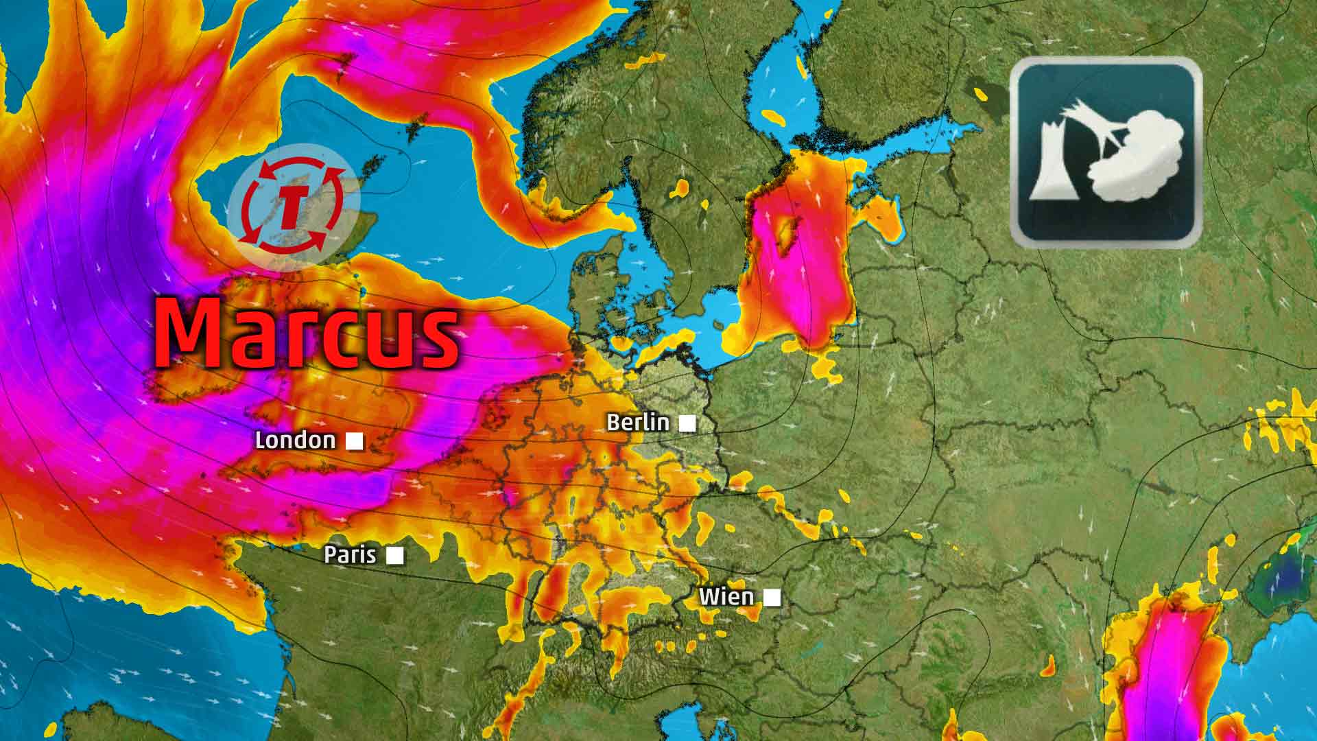 Jetstream schickt Sturm Marcus am Wochenende zu uns