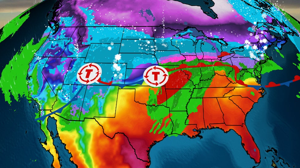 Extremwetter in den USA Wintersturm im Norden, Hitze im Süden
