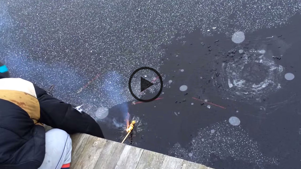 What Happens When You Light a Firework Under Ice? The Weather Channel