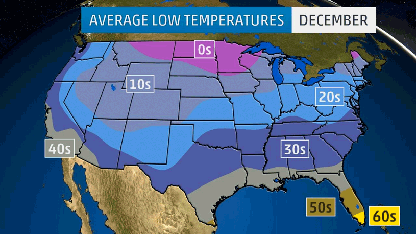 When is the Coldest Time of the Year? NOAA Map Shows the Details