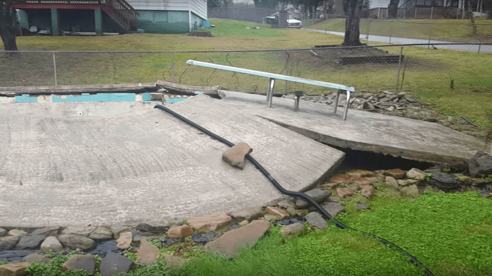 Floodwaters Lift Pool Above Ground in Tennessee The Weather Channel