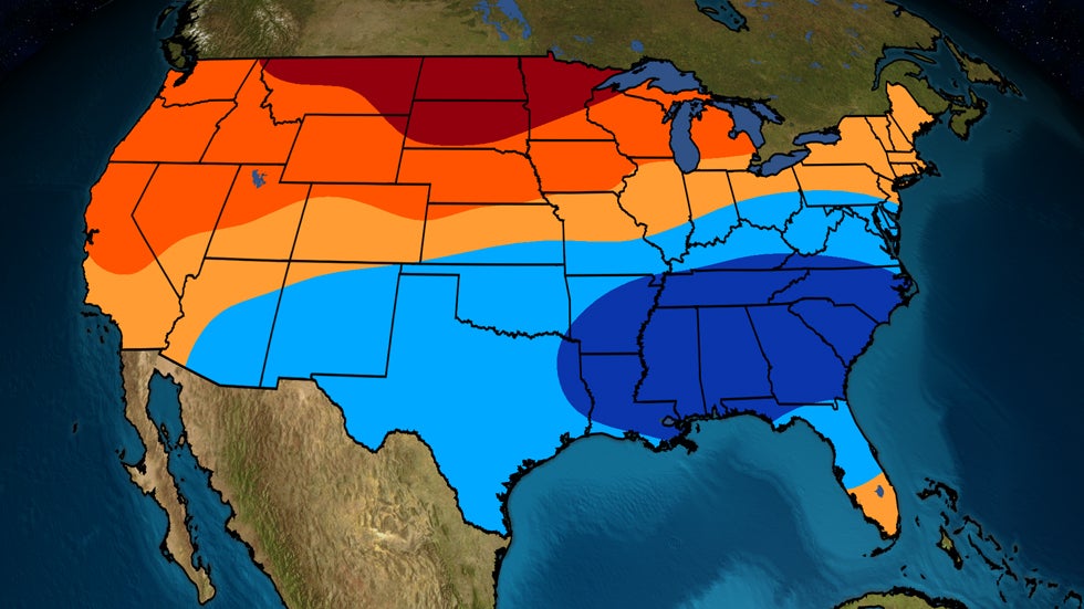 August Temperature Outlook Hot North, Cooler South Pattern to Persist