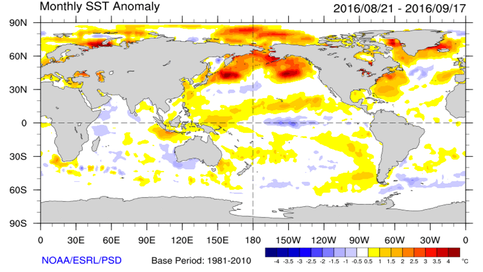 Pacific Ocean Water Temperature Map What is the average water temperature of the Pacific Ocean