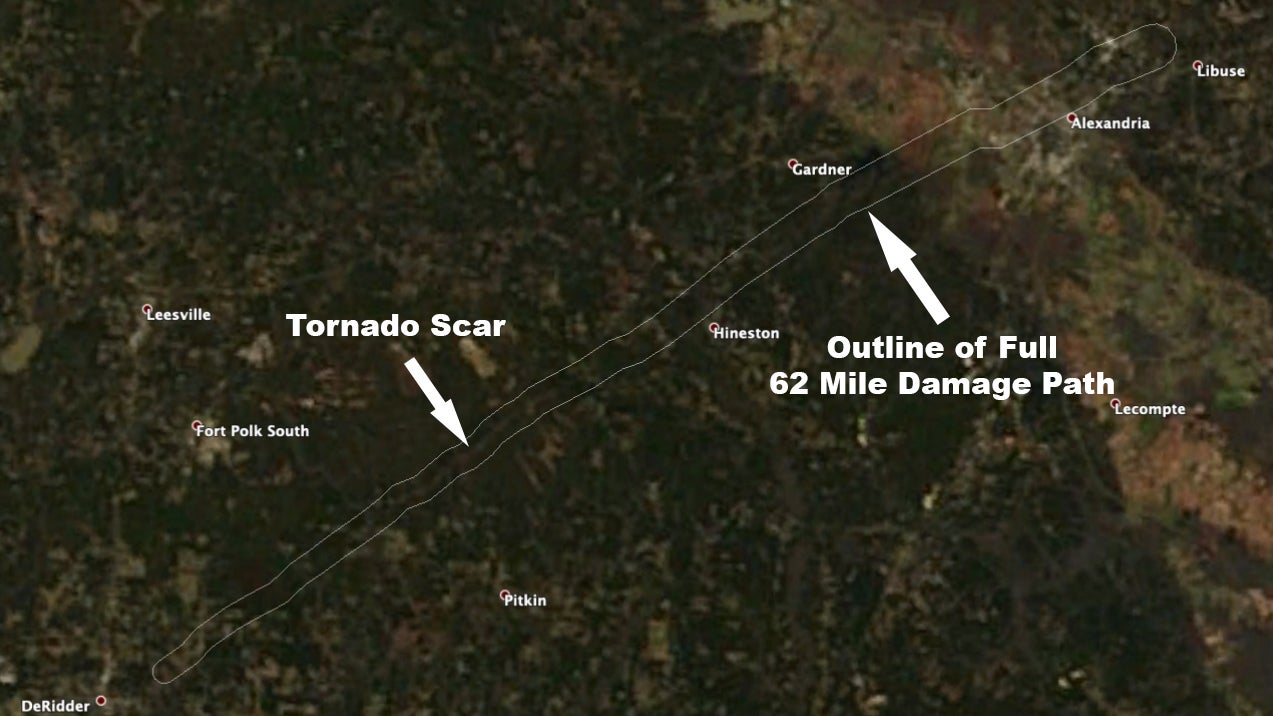 Deadly Louisiana Tornado Scar Seen in Satellite Images The Weather