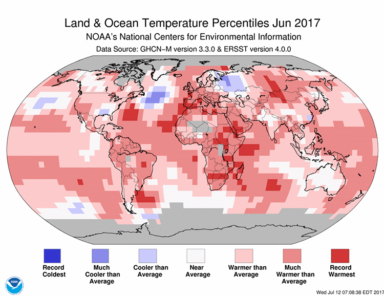 Earth had its Third Warmest June on Record NOAA Weather