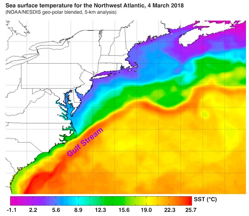 A Weaker Gulf Stream Means Trouble for Coastal New England Weather