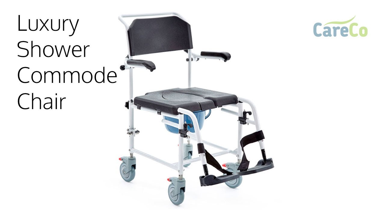 Luxury Shower Commode Chair with Wheels