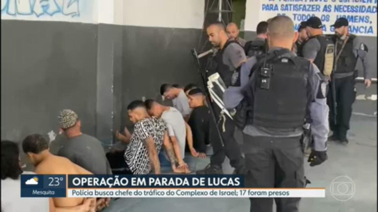 Polícia busca chefe do tráfico do Complexo de Israel; 17 foram presos