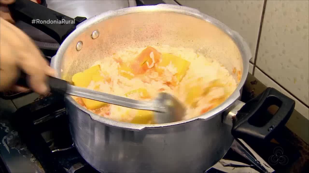 Rondônia Rural Receita de vó mingau de abóbora com arroz e canela