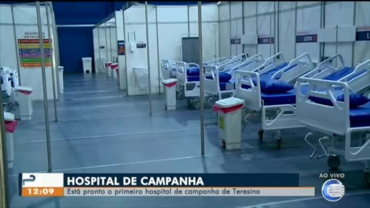 Primeiro hospital de campanha em Teresina fica pronto; previsão é que