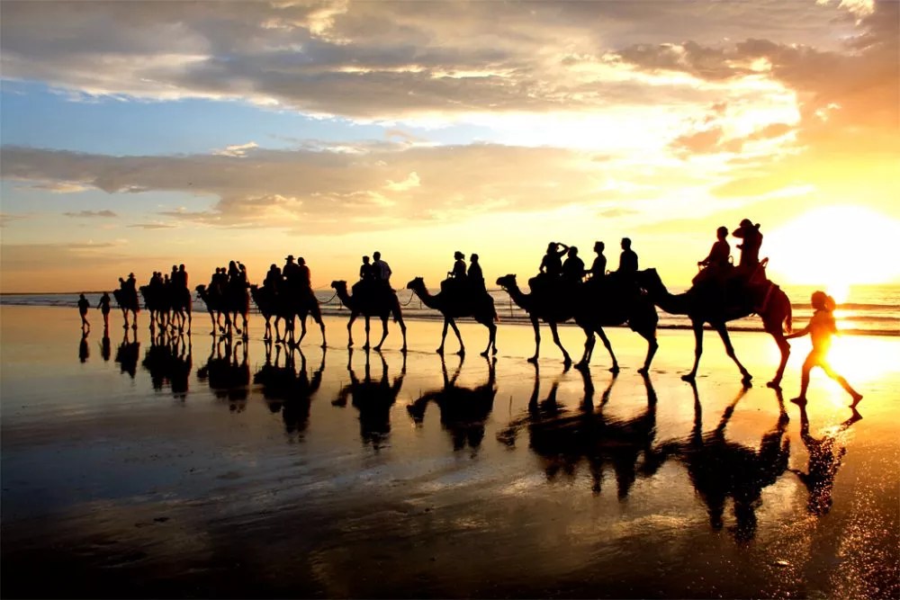 Broome sunset camel ride Australian Traveller