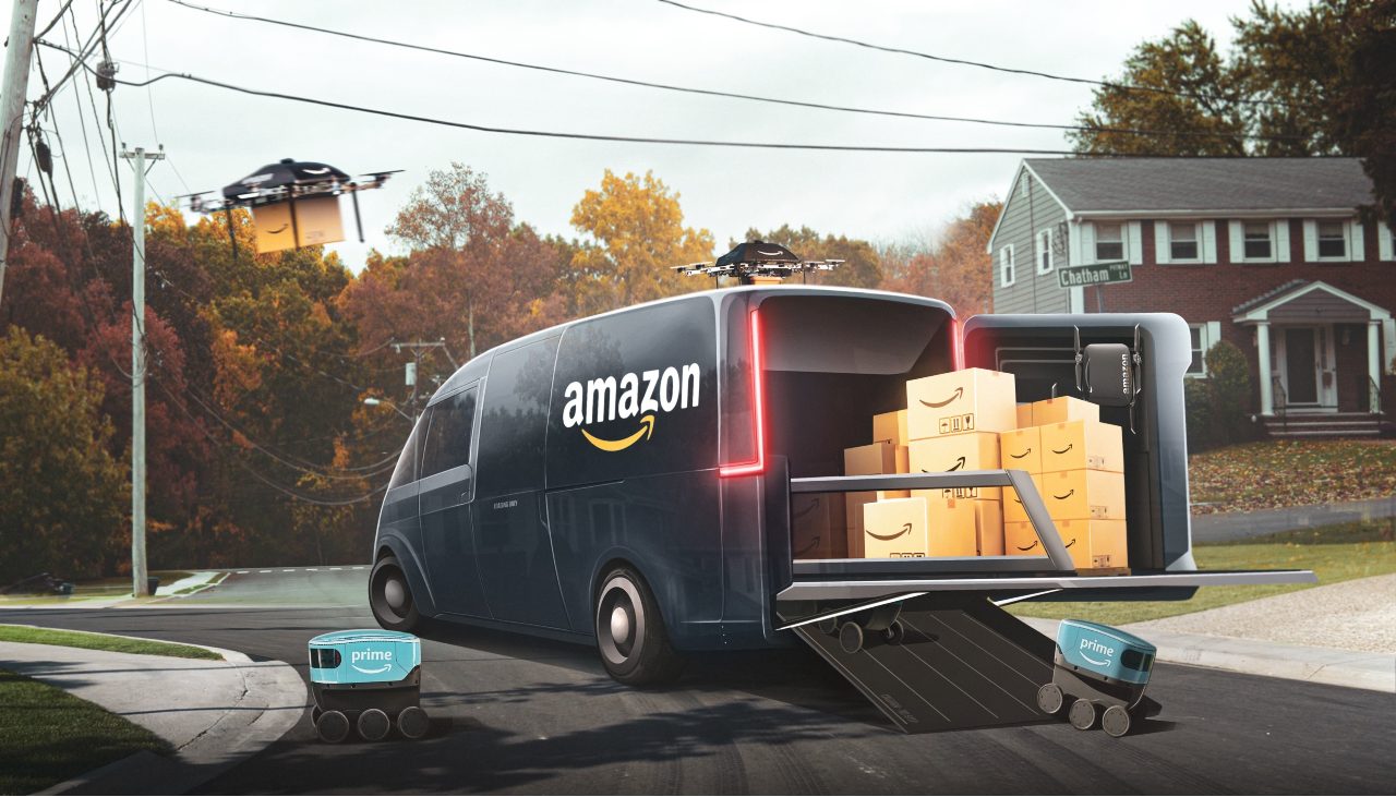 Amazon Prime Max Van Imagined with Its Own Fleet of Drones and Robots autoevolution