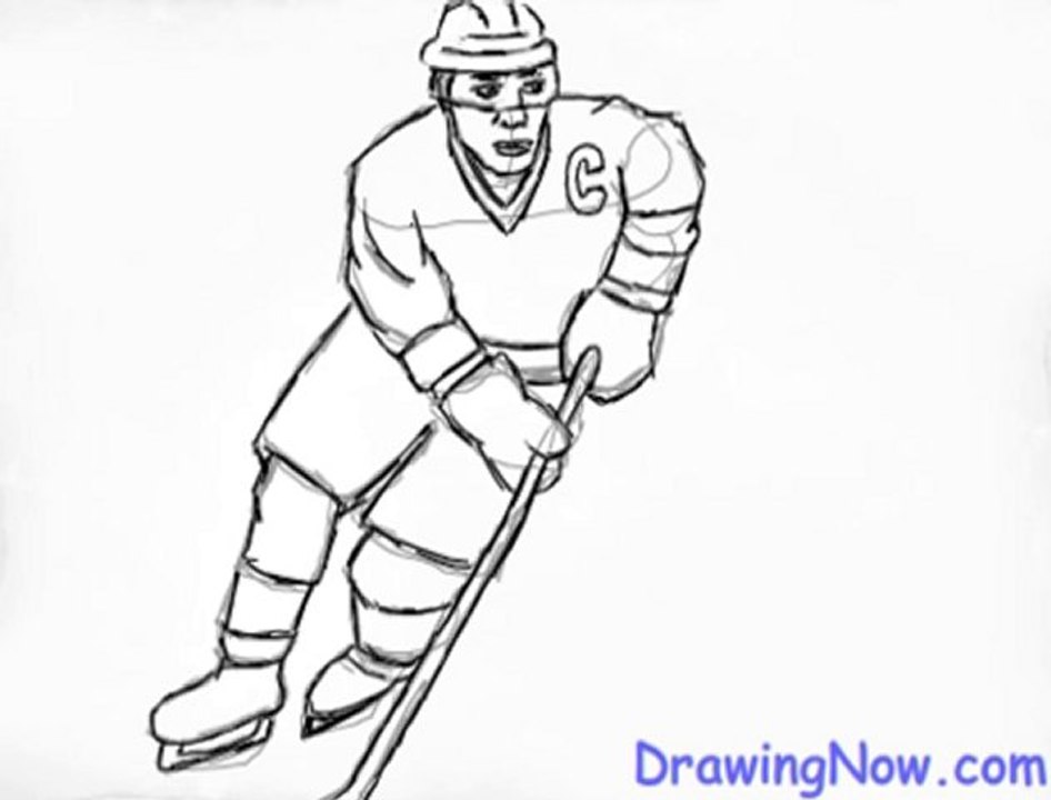 How to draw a Hockey Player video Dailymotion