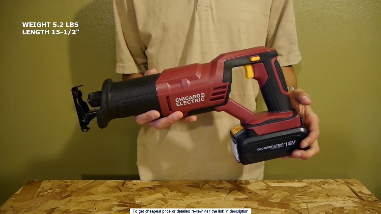Harbor Freight Chicago Electric 18V Reciprocating Saw Review video