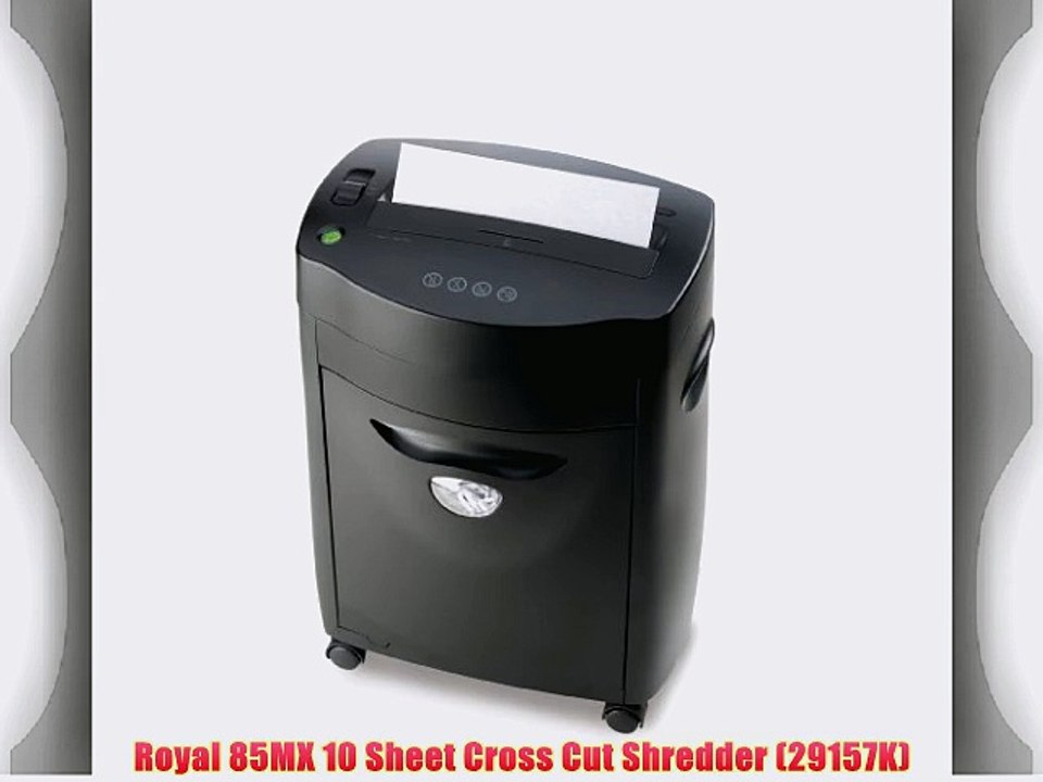 Royal 85MX 10 Sheet Cross Cut Shredder (29157K) video Dailymotion