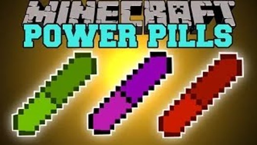 Minecraft POWER PILLS MOD (GAIN EPIC POTION EFFECTS!) Mod Showcase