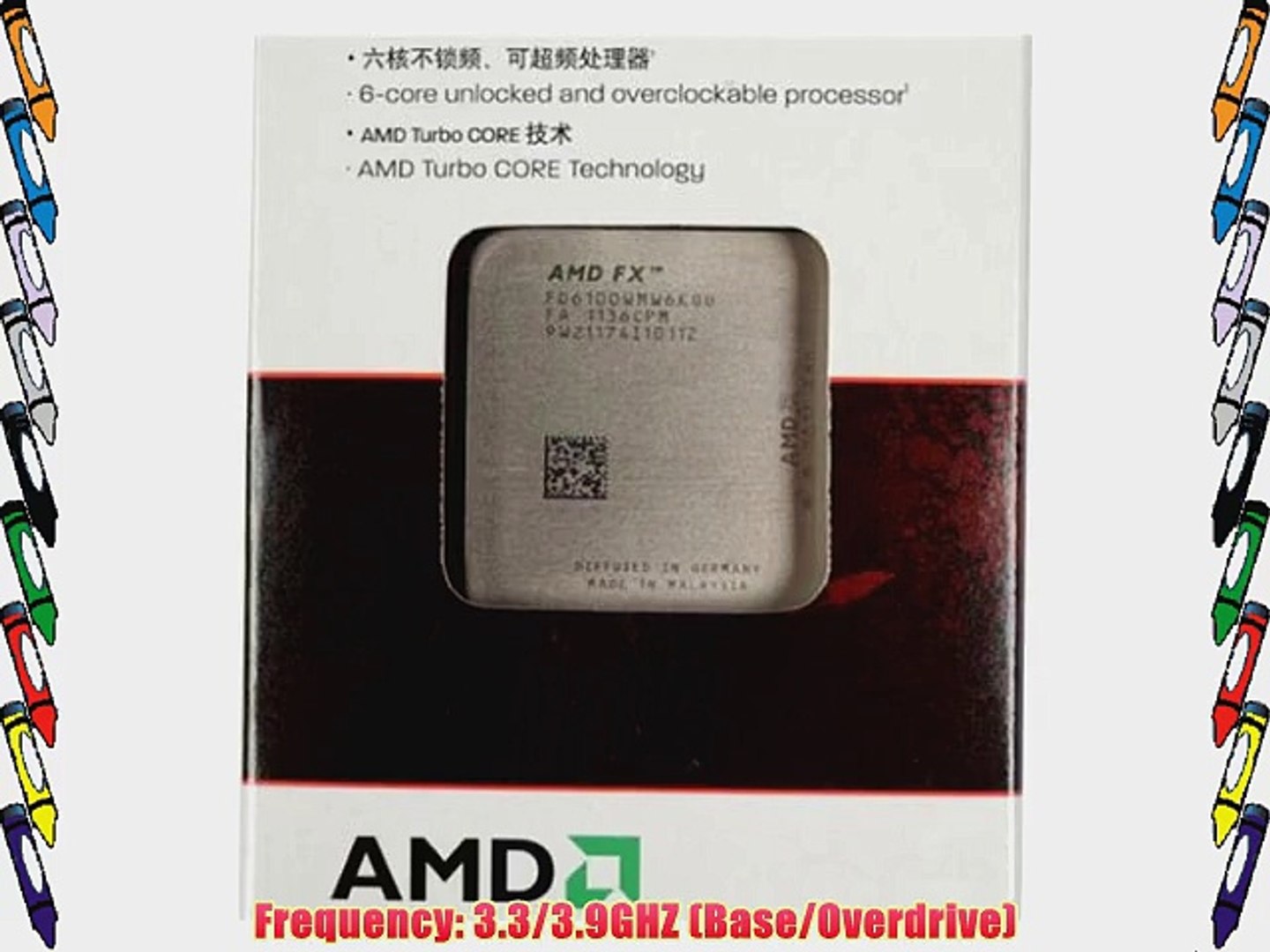 FD6100WMGUSBX 3.3 6 Socket AM3+ Black Edition AMD FX 6100 6Core