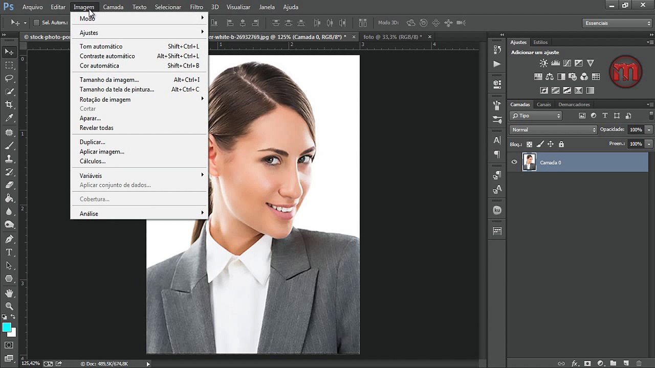 Vídeo aula Como criar foto 3x4 com Adobe ferramenta Crop