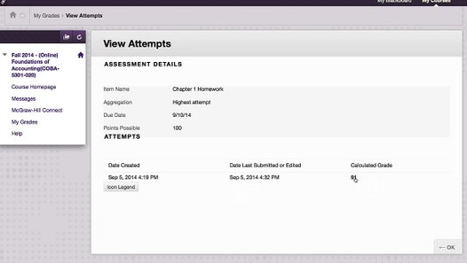 How to check answers in Blackboard/McGraw Hill Connect video dailymotion