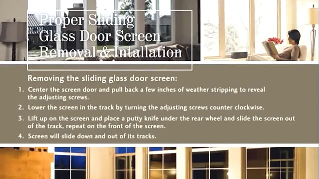 Removing and replacing your Milgard sliding glass door screen video