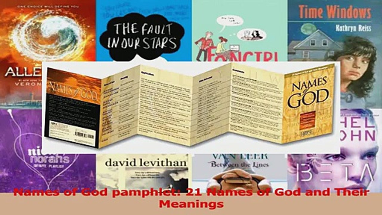 PDF Download Names of God pamphlet 21 Names of God and Their Meanings